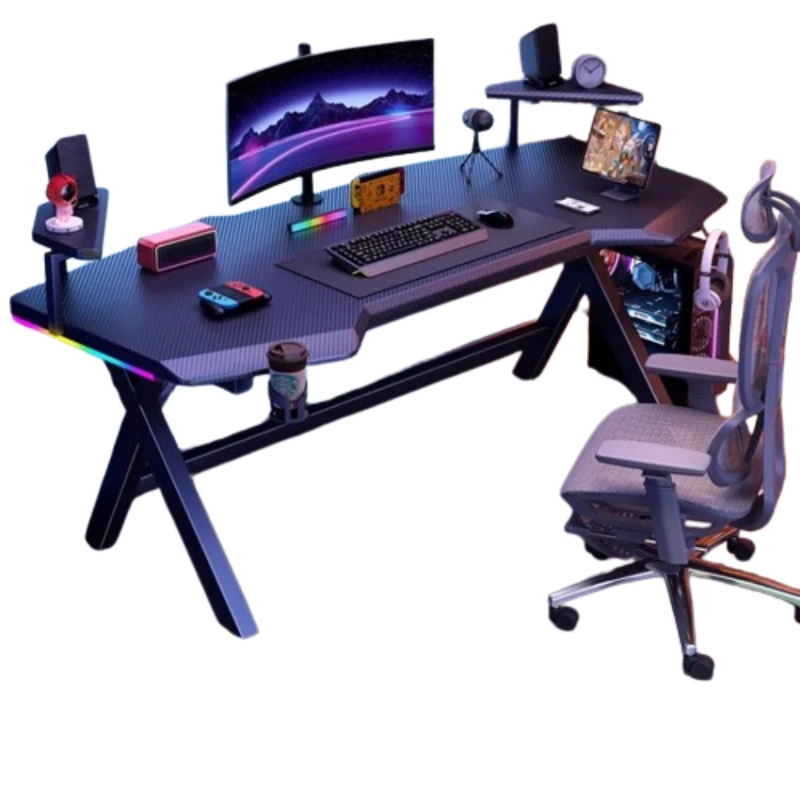 Desk Setup Art - コンピュータ家具 ハイエンドコンソール コンピュータデスク オーガナイザー セットアップ モダンな寝室用コンピュータデスク