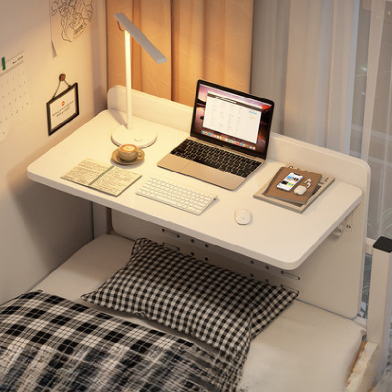 Desk Setup Laptop - 折りたたみ式ベッドデスク ノートパソコンテーブル 吊り下げ式学習デスク 寮の部屋 学生用コンピューターデスク 省スペース家具