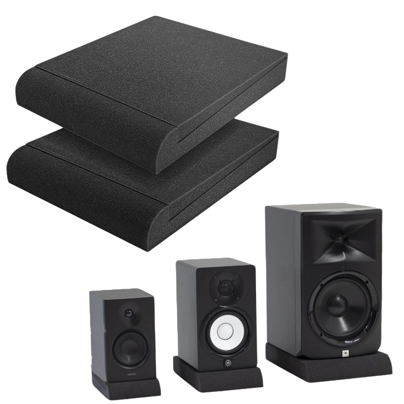 Desk Setup Speakers - 耐衝撃性遮音マット スタジオスピーカーフォームパッド デスクトップオーディオ機器用衝撃吸収・共振防止材