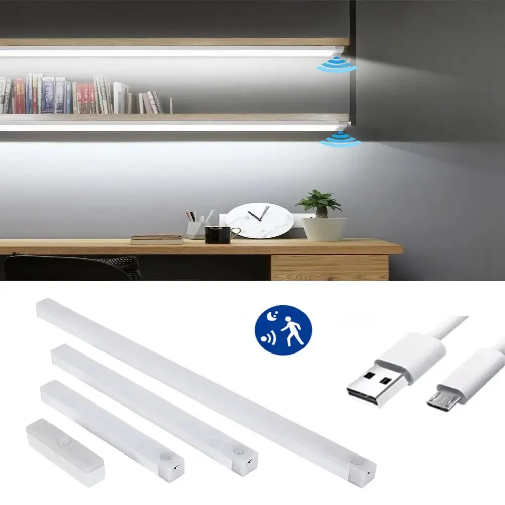 Desk Setup Led Strip - ポータブルLEDナイトライト,モーションセンサー,調光可能,充電式,ワイヤレス,クローゼット,寝室,クローゼット,通路用