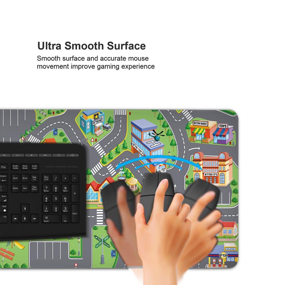 PCゲームセットアップアクセサリーシティロード漫画マウスパッ - Desk Setup Gear のレビューと価格