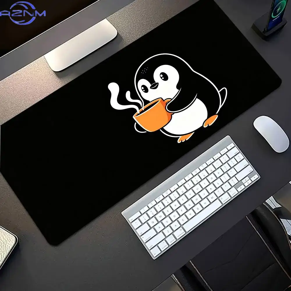 かわいい線画の猫がコーヒーカップを手に持っているデザインの、 - Desk Setup Art のレビューと価格