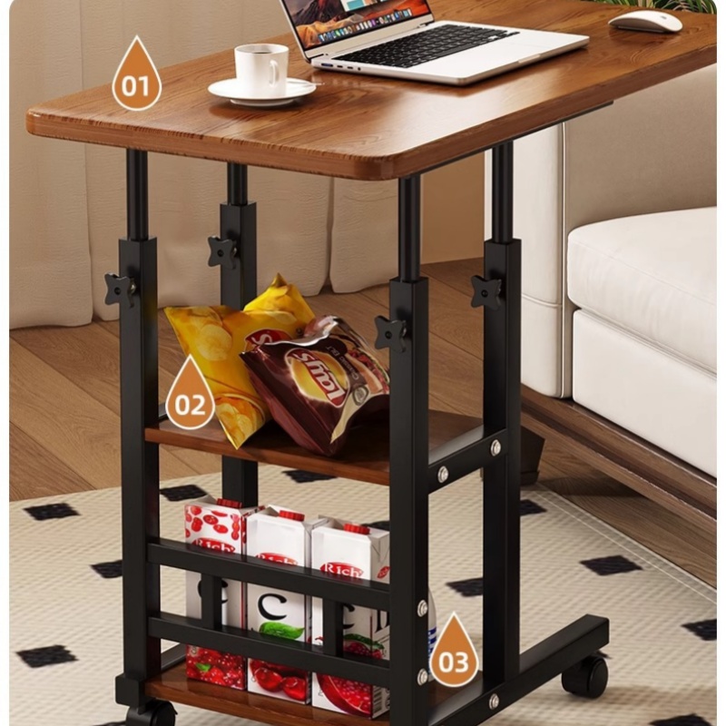可動式リフティングベッドサイドテーブルベッドサイド小さなテー - Desk Setup Laptop のレビューと価格