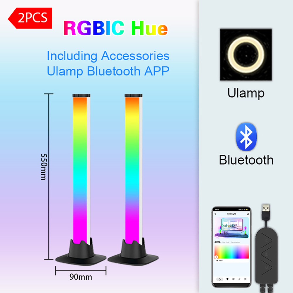 RGB LEDライトバー、Bluetooth対応、スマート設 - Desk Setup Led Strip のレビューと価格