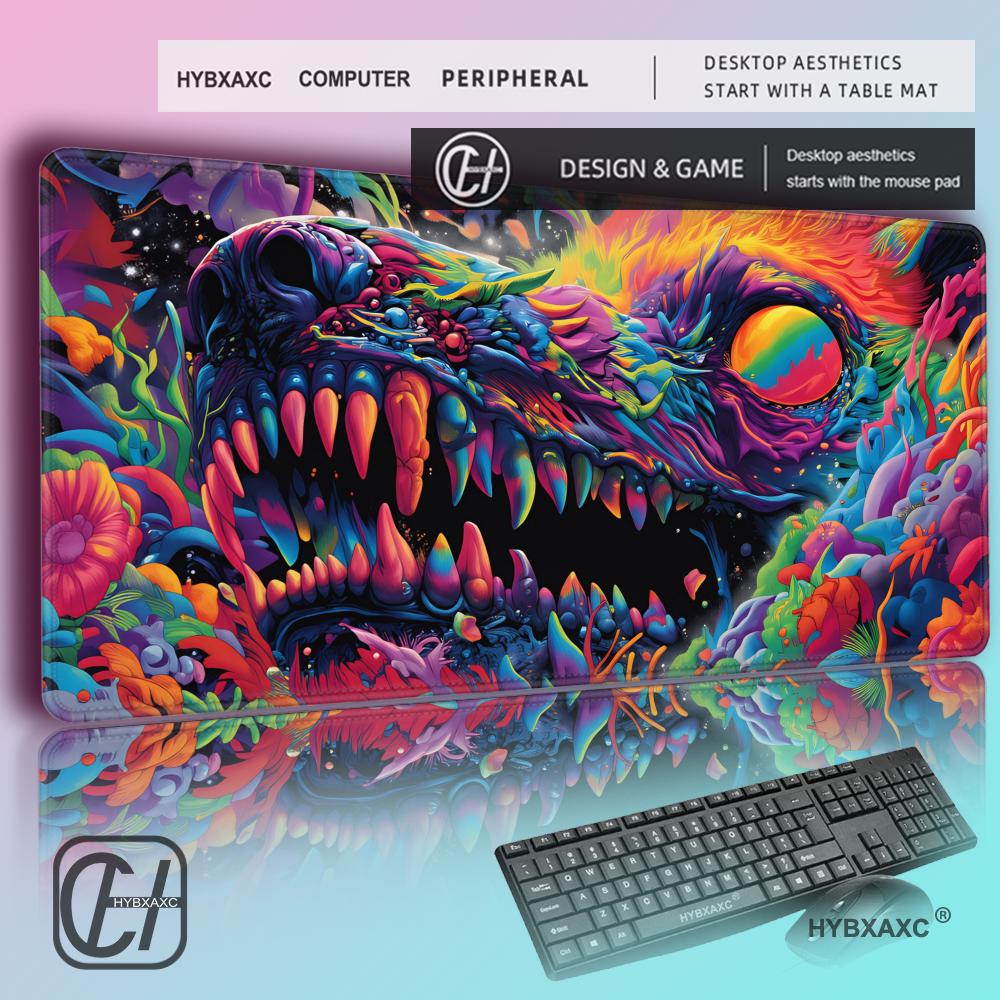 HYBXAXC サイケデリックモンスターデスクマット トリッ - Desk Setup Art のレビューと価格