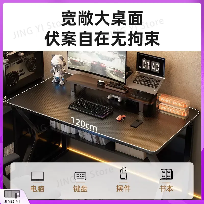 黒色ゲーミングデスク eスポーツPCセットアップ用 高さ調節 - Desk Setup Black And Wood のレビューと価格