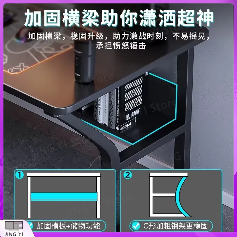 黒色ゲーミングデスク eスポーツPCセットアップ用 高さ調節 - Desk Setup Black And Wood のレビューと価格