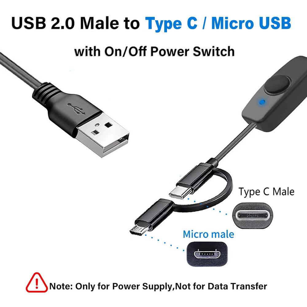 2 in 1 タイプC / マイクロUSB充電ケーブル、オン - Desk Setup Led Strip のレビューと価格