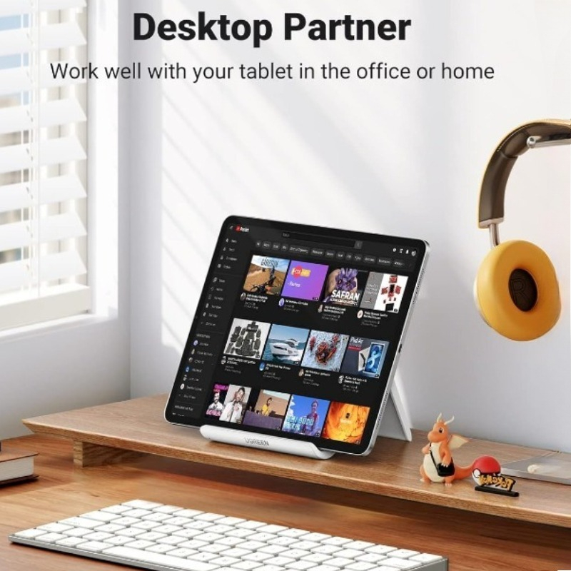 調節可能なポータブルタブレットおよび電話スタンド - 安全な - Desk Setup Speakers のレビューと価格
