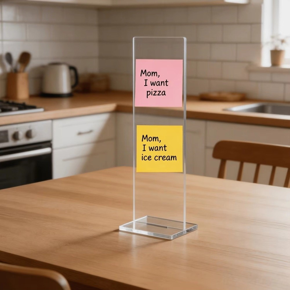 耐久性のあるアクリル製メモメッセージボード、取り外し可能な縦 - Sticky Memo Holder のレビューと価格