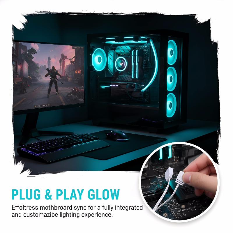 5V 3ピンARGB装飾ライトストリップ PCケース用コンピ - Desk Setup Led Strip のレビューと価格