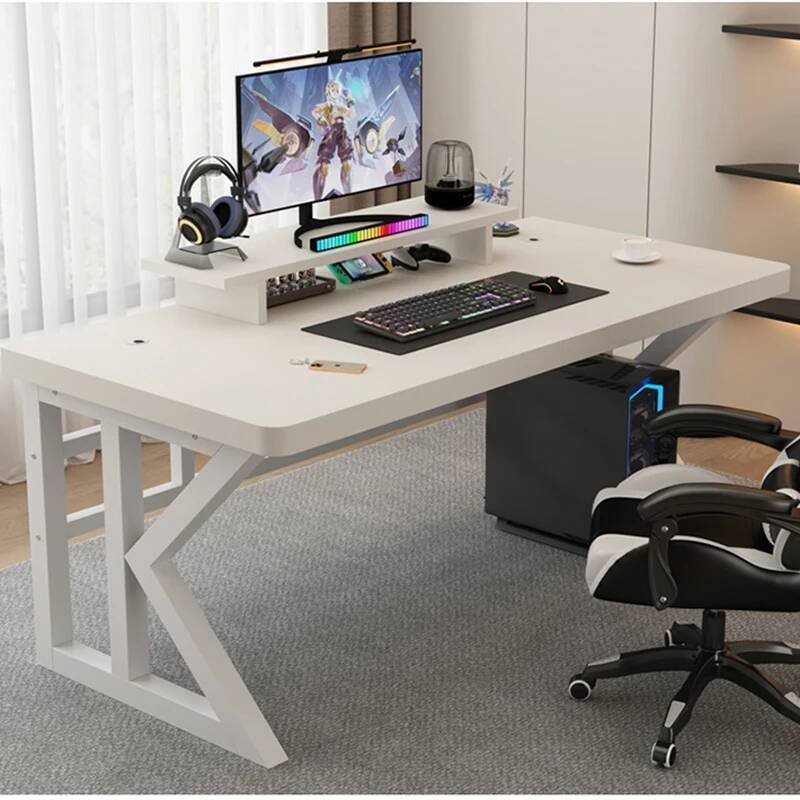 シェイプドL型ゲーミングデスクテーブル、折りたたみ式ラップト - Desk Setup Monitor And Laptop のレビューと価格