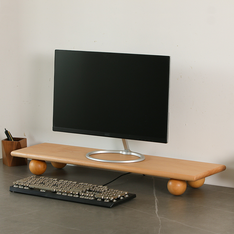 無垢材モニターライザー ノートパソコン昇降スタンド デスクト - Desk Setup Monitor And Laptop のレビューと価格