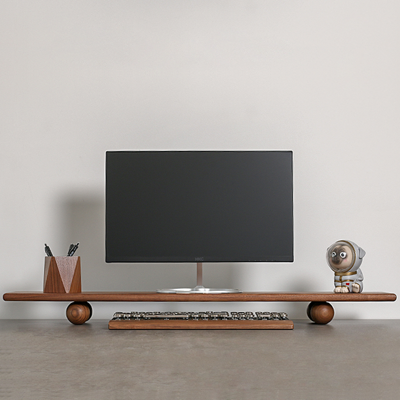 無垢材モニターライザー ノートパソコン昇降スタンド デスクト - Desk Setup Monitor And Laptop のレビューと価格