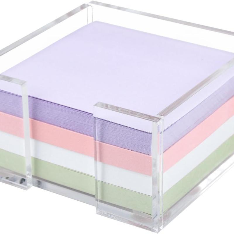 透明な付箋ホルダー。多機能でクリアなデザイン。デスク周りの整 - Sticky Memo Holder のレビューと価格