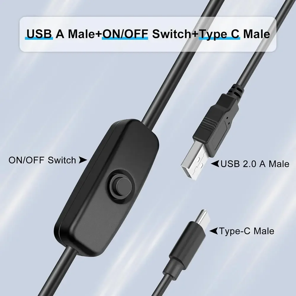 USB Type-C ケーブル オンオフスイッチ付き、Ras - Desk Setup Led Strip のレビューと価格