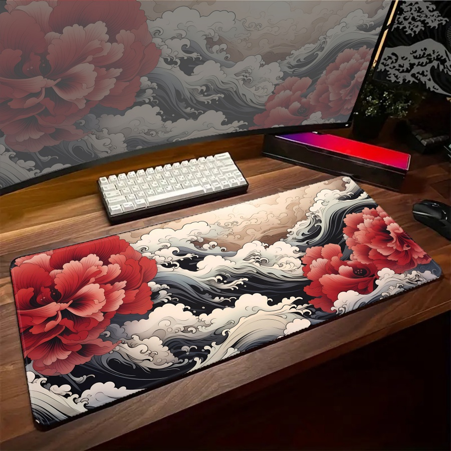大型アートフェザーマウスパッド ゲーミングキーボード ゲーマ - Desk Setup Art のレビューと価格