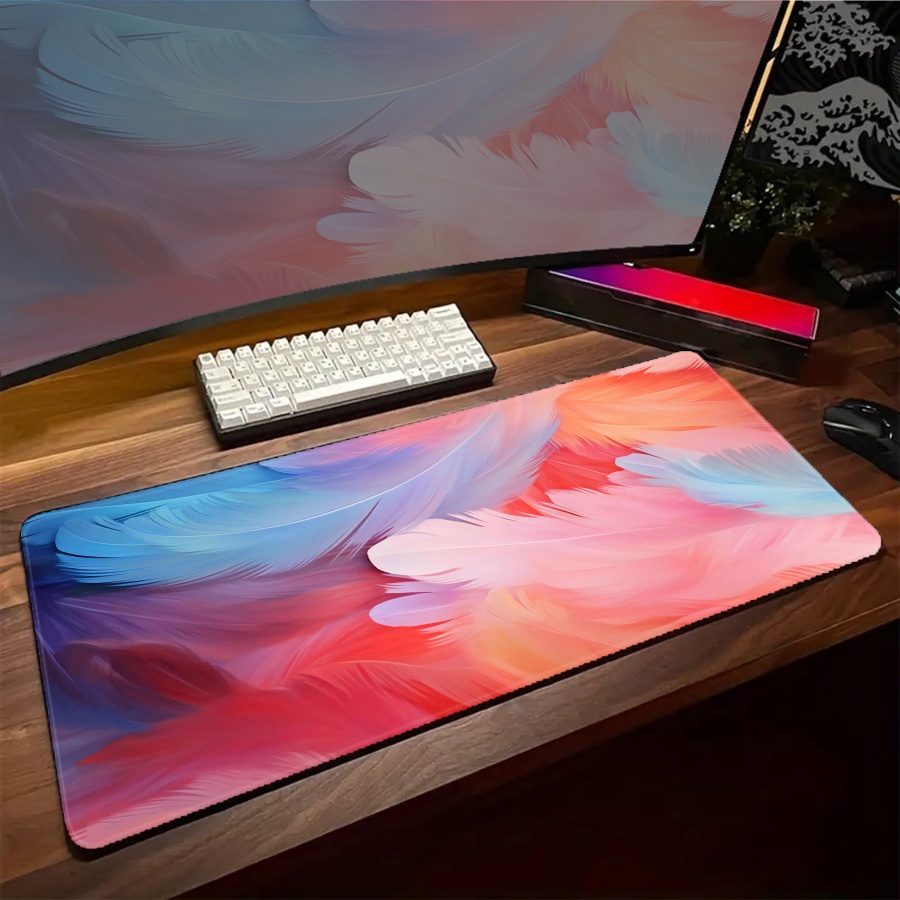 大型アートフェザーマウスパッド ゲーミングキーボード ゲーマ - Desk Setup Art のレビューと価格