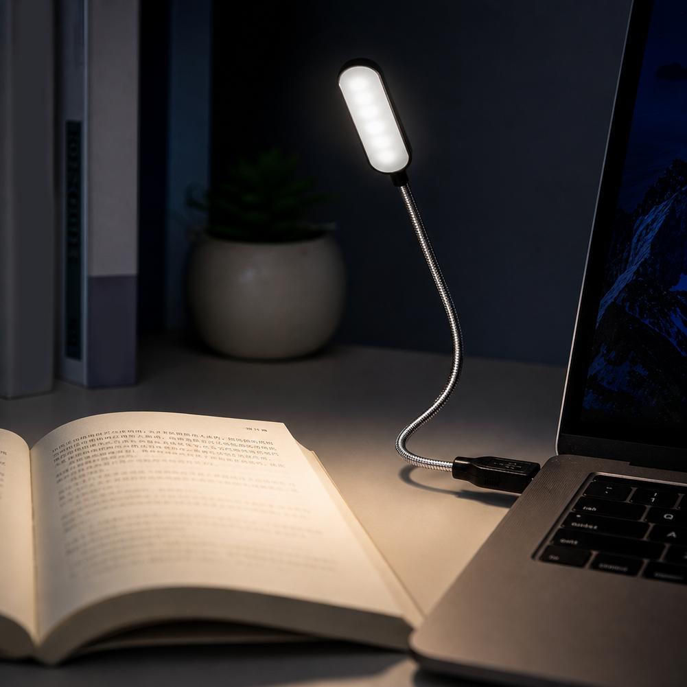 USB接続のLEDブックライト。6個のLEDを搭載し、柔軟な - Desk Setup Laptop のレビューと価格