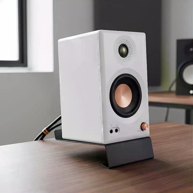MR5BTヘビーデューティーメタルデスクトップスピーカースタ - Desk Setup Speakers のレビューと価格