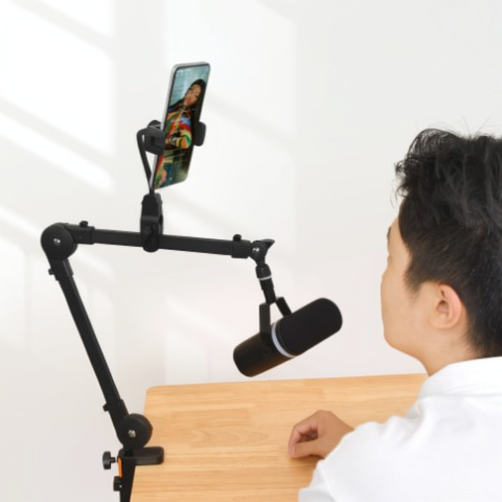 プロ仕様のデスクトップ用折りたたみ式スマートフォンスタンド。 - Desk Setup Content Creator のレビューと価格