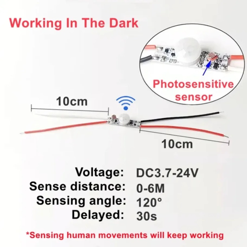 DC5V/12V/24V PIRモーションセンサースイッチ  - Desk Setup Led Strip のレビューと価格