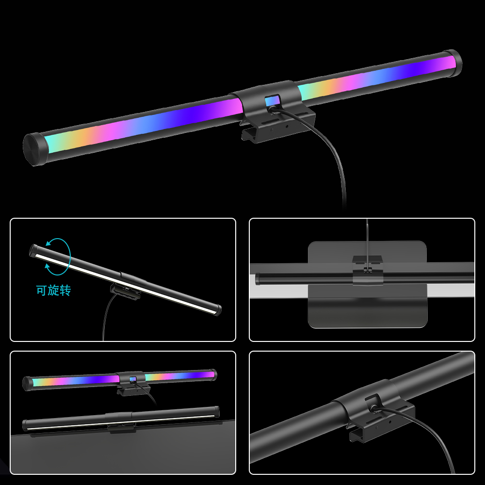 RGBIC Wi-Fi制御対応、モニター用ライトバー、調光機 - Desk Setup Art のレビューと価格