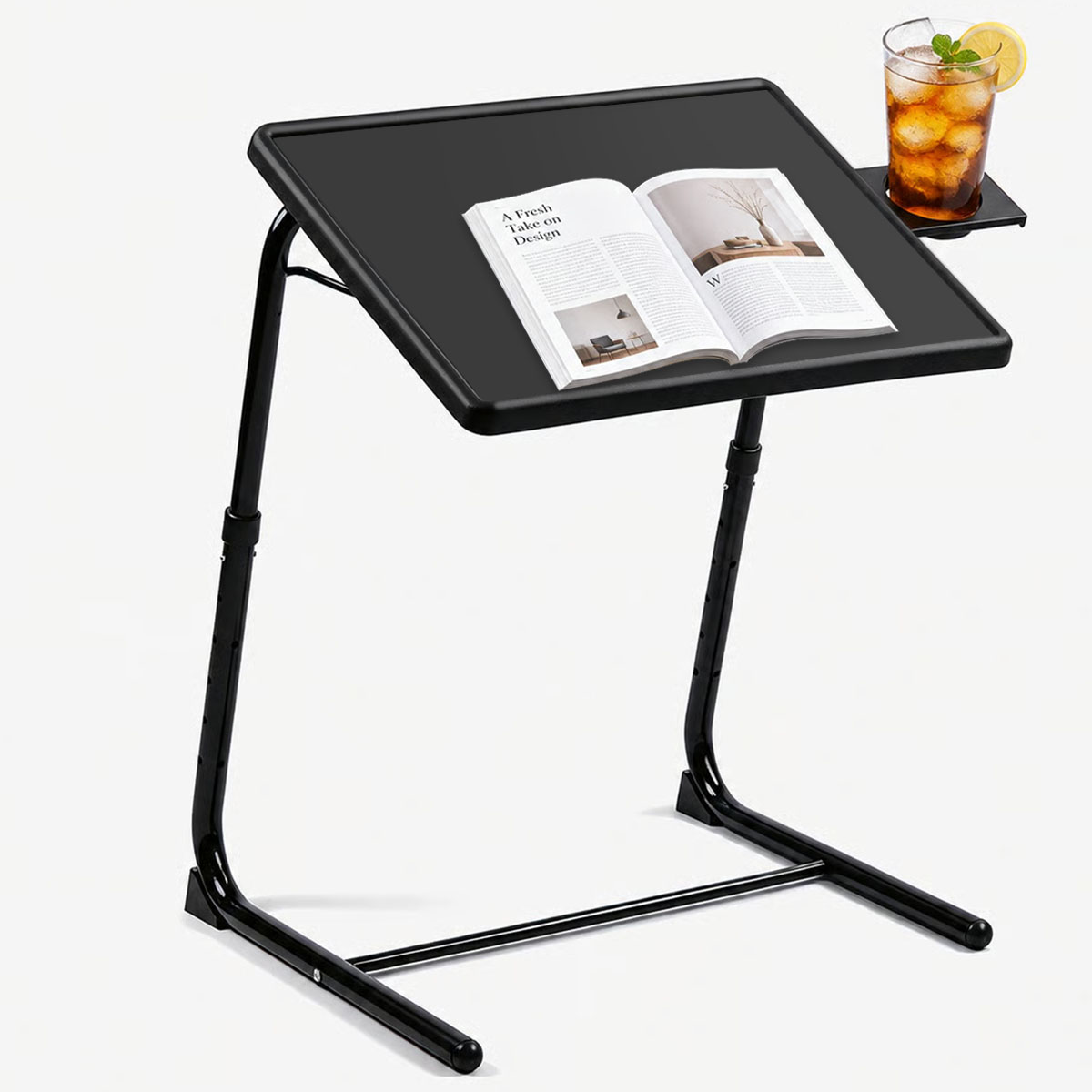 高さ調整可能なノートパソコン用ベッドテーブル 6段階高さ調整 - Desk Setup Laptop のレビューと価格