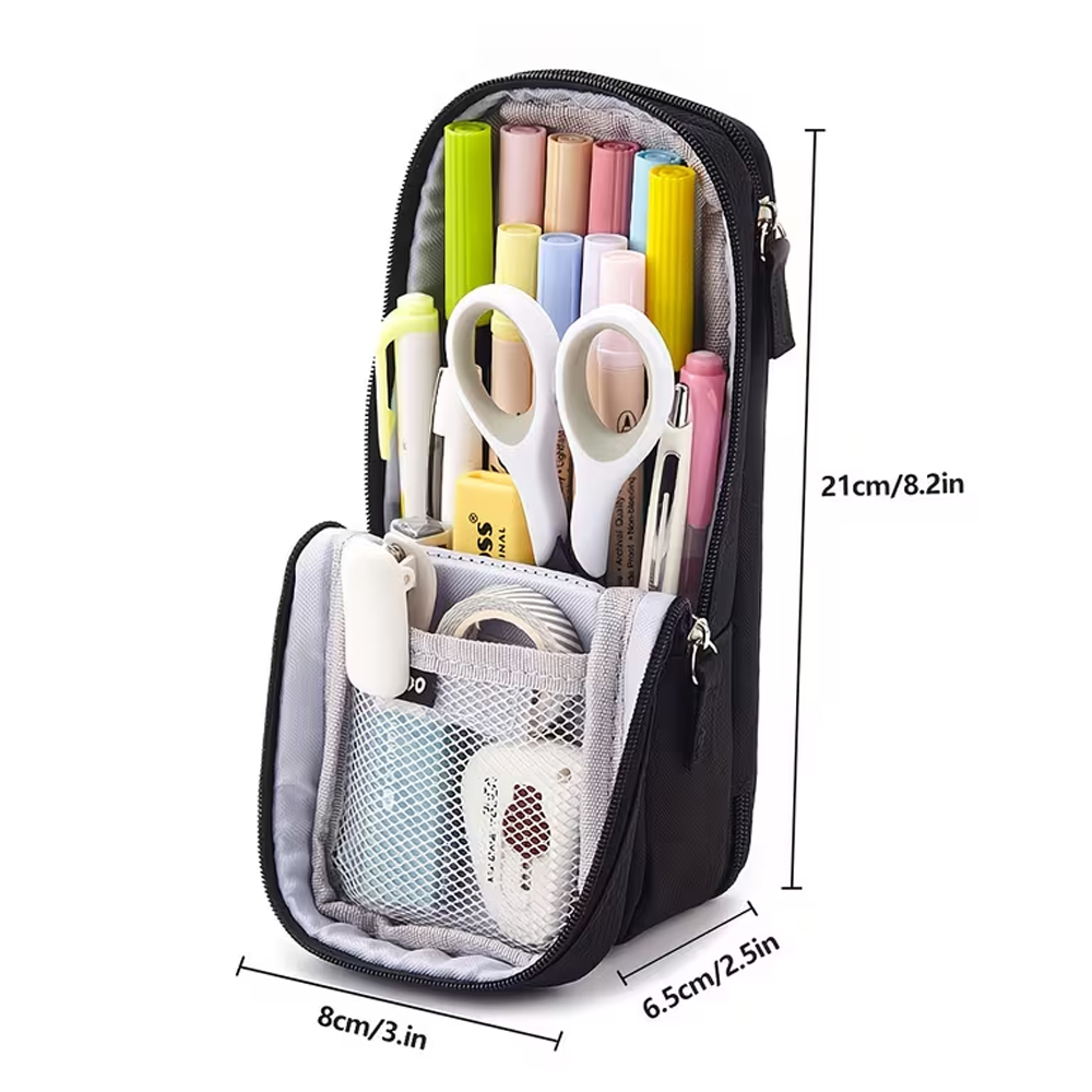新しいクリエイティブな二層式ポータブル小型スクールバッグペン - Sticky Memo Holder のレビューと価格