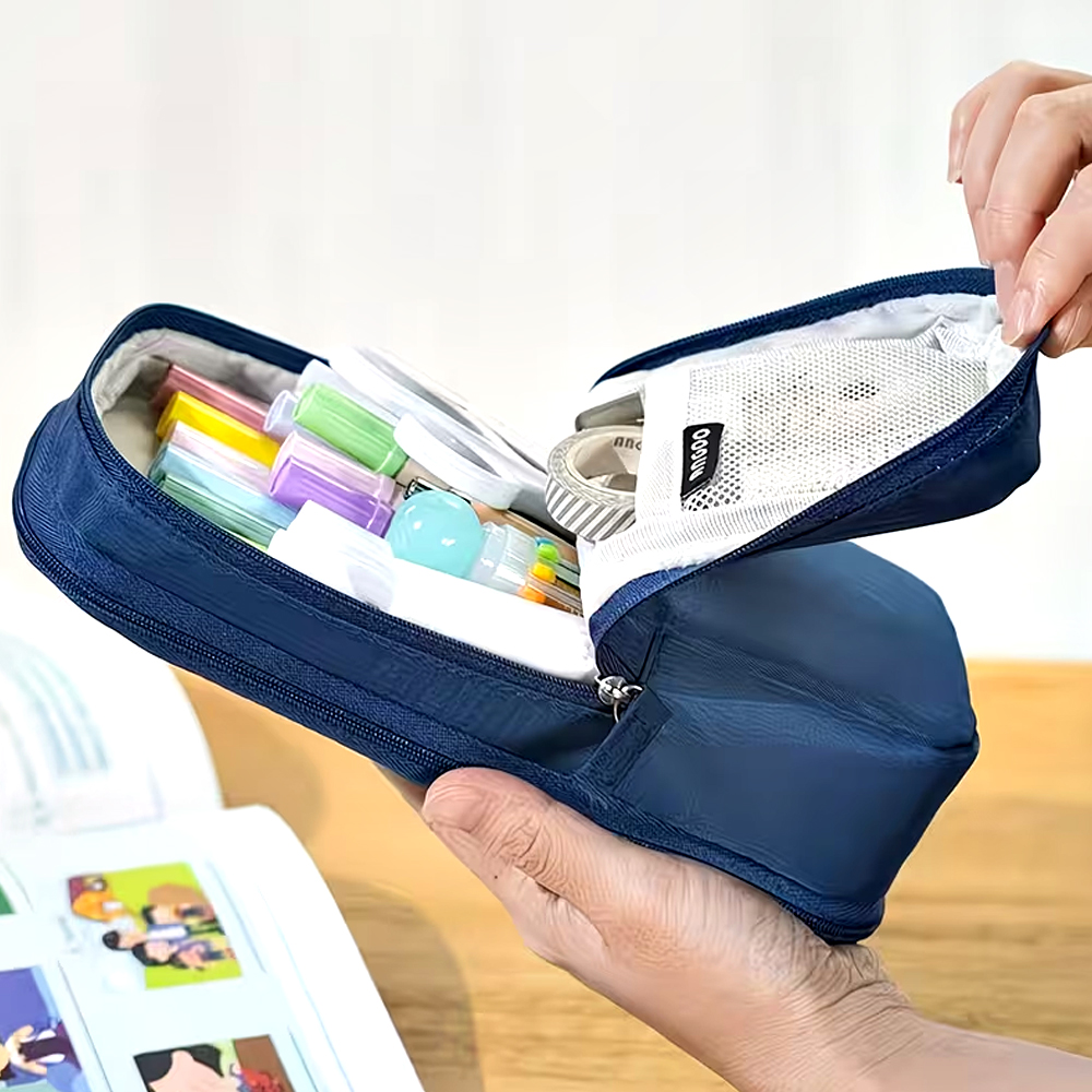 新しいクリエイティブな二層式ポータブル小型スクールバッグペン - Sticky Memo Holder のレビューと価格