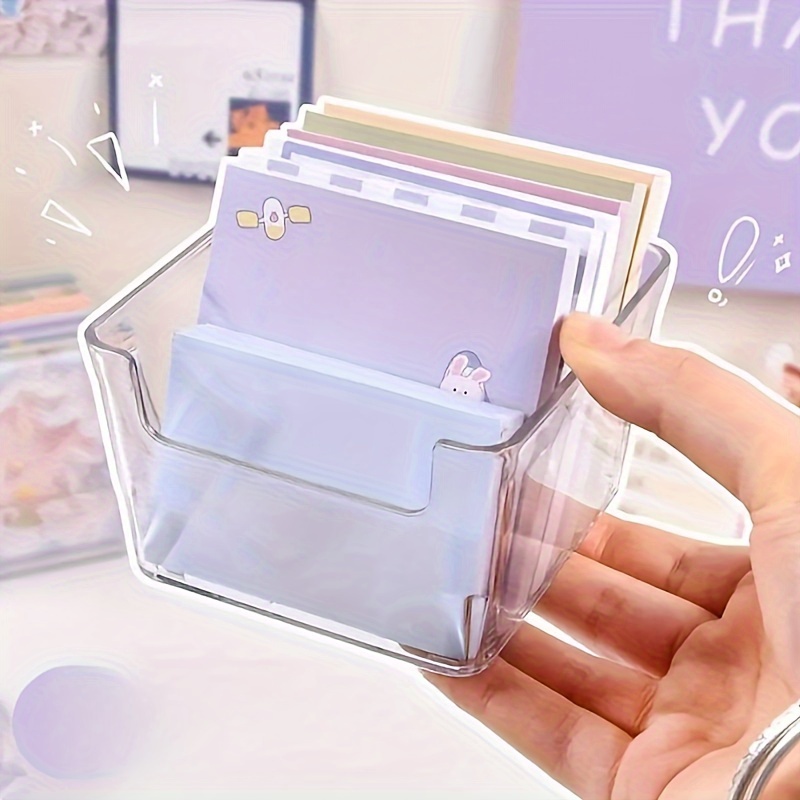 クリア付箋ホルダー、アクリルメモスタンドオーガナイザー、オフ - Sticky Memo Holder のレビューと価格