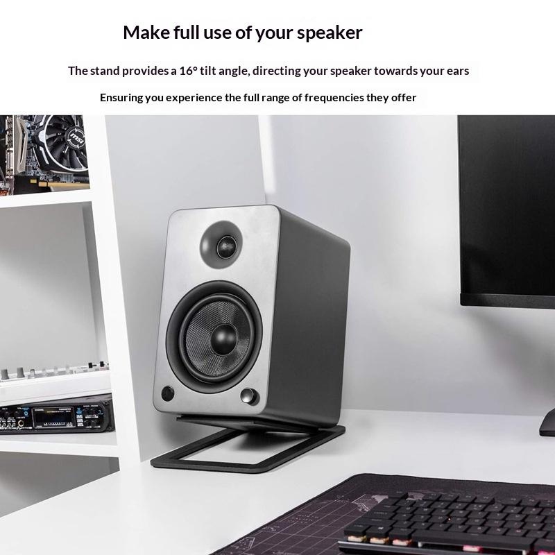 新しいデスクトップスピーカー分離スタンド 2 個の耐衝撃フォ - Desk Setup Speakers のレビューと価格