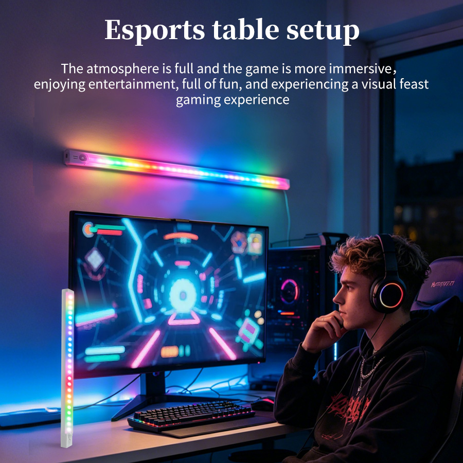 30/50 センチメートルワイヤレスナイトライトゲーミングデ - Desk Setup Led Strip のレビューと価格