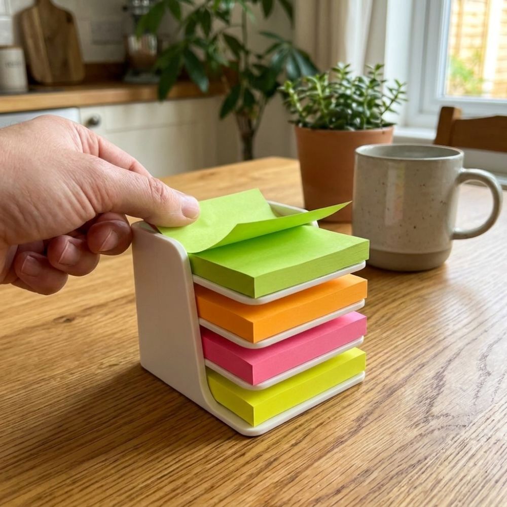 積み重ね可能な付箋ホルダー プラスチック製安定ベース メモパ - Sticky Memo Holder のレビューと価格