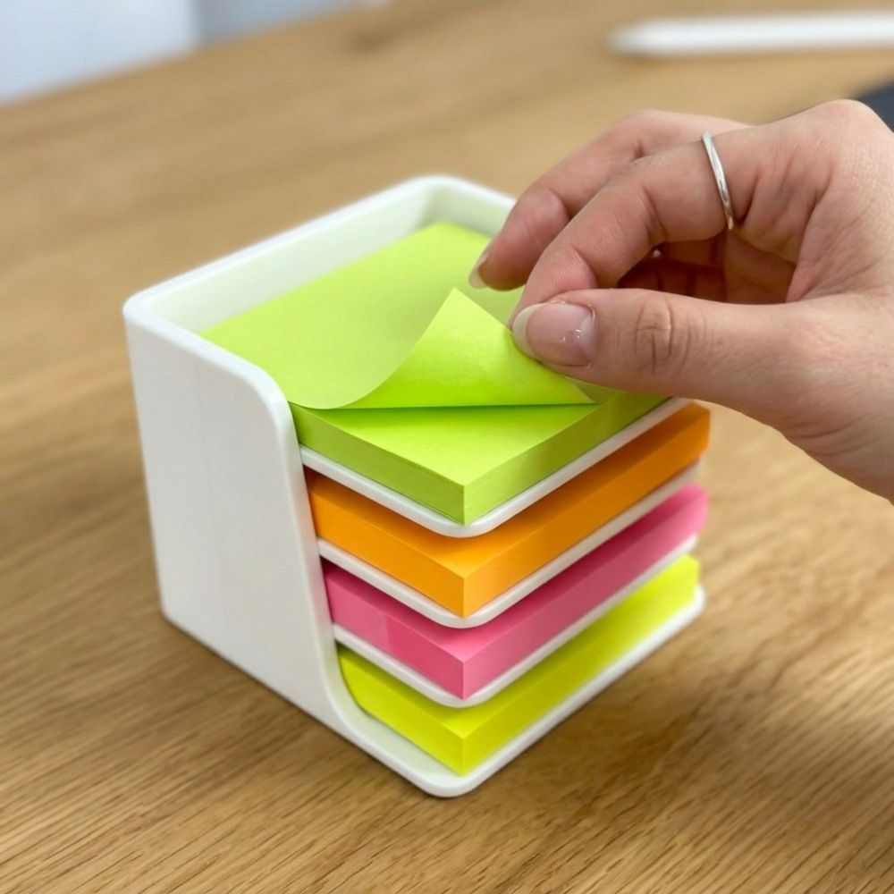 積み重ね可能な付箋ホルダー プラスチック製安定ベース メモパ - Sticky Memo Holder のレビューと価格