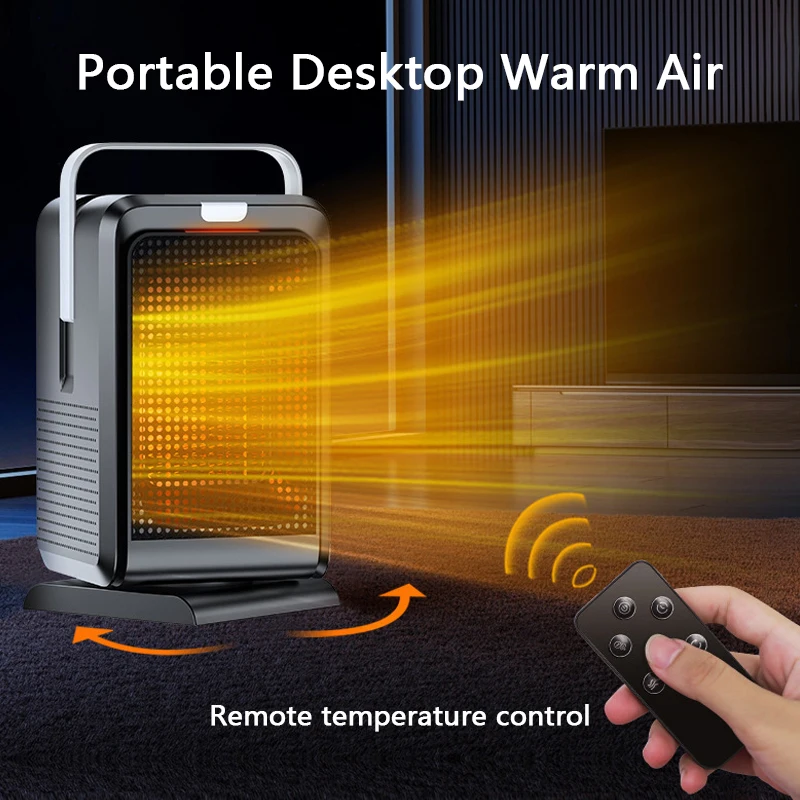 ポータブルデスクトップPTC急速加熱首振り式電気暖房冷房両用 - Desk Setup Gear のレビューと価格
