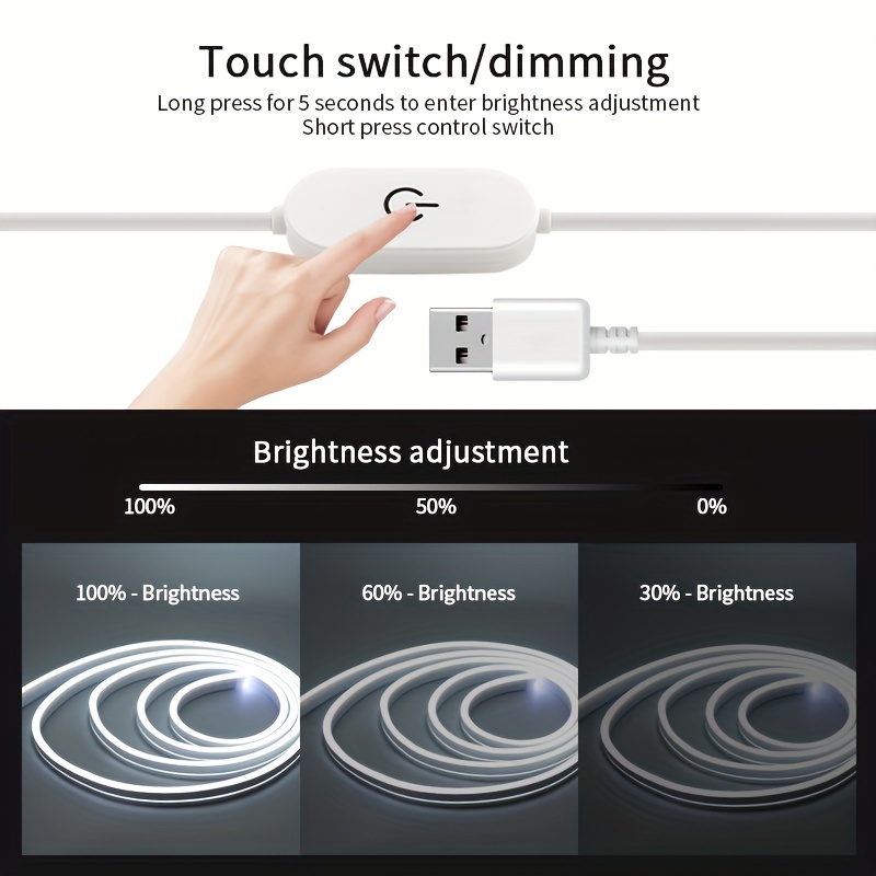 USB接続で操作できる、柔軟性のあるネオンライトストリップ。 - Desk Setup Led Strip のレビューと価格