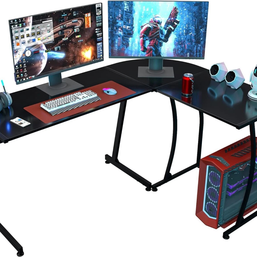 58インチ L字型ゲーミングデスク コーナーコンピューターデ - Desk Setup Laptop のレビューと価格