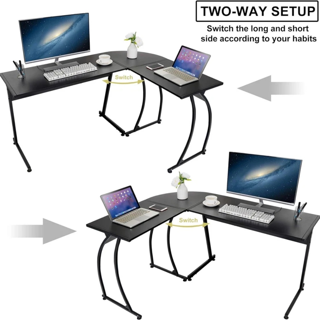 58インチ L字型ゲーミングデスク コーナーコンピューターデ - Desk Setup Laptop のレビューと価格